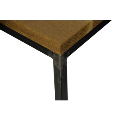 Табурет Лофт 1 Н, жесткое сиденье, сталь/дуб