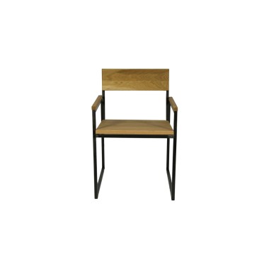 Стул-кресло Лофт 2 Н, сталь/дуб