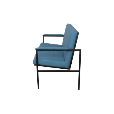 Диван прямой Лофт 1 ММ, сталь/ткань/экокожа