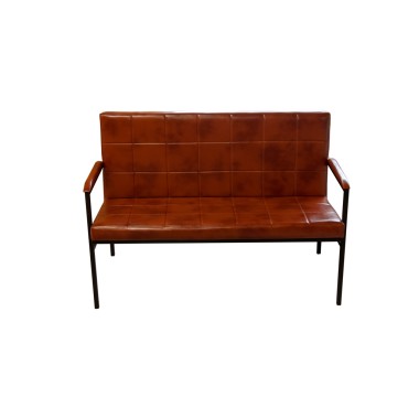 Диван прямой Лофт 1 ММ, сталь/ткань/экокожа