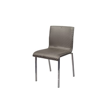 Стул мягкий Лари МК1, сталь/ткань/экокожа