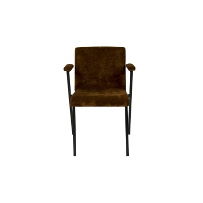 Стул с подлокотниками Лари МК2, сталь/ткань/экокожа