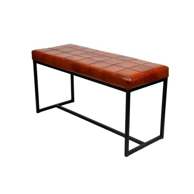 Банкетка-скамья Лофт 2 ММ, сталь/ткань/экокожа