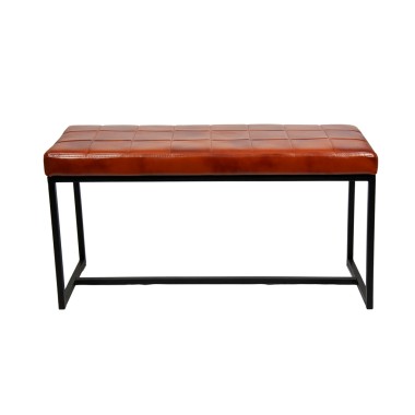 Банкетка-скамья Лофт 2 ММ, сталь/ткань/экокожа