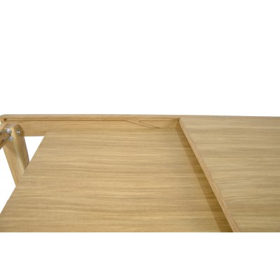 Стол деревянный Мюнхен 130-230 см, раздвижной, массив дуба/шпон дуба