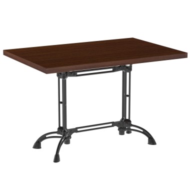Стол прямоугольный Валенсия 120*80, чугун/МДФ+HPL 40мм