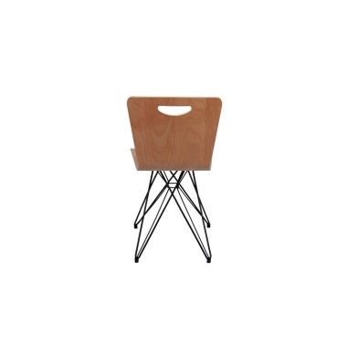 Стул кухонный Бар ПР, сталь/шпон бука