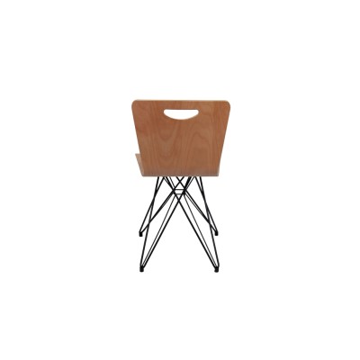 Стул кухонный Бар ПР, сталь/шпон бука