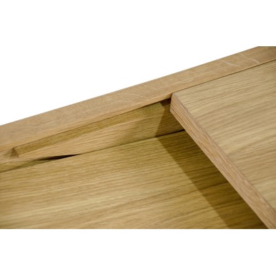 Стол деревянный Мюнхен 110-190 см, раздвижной, массив дуба/шпон дуба