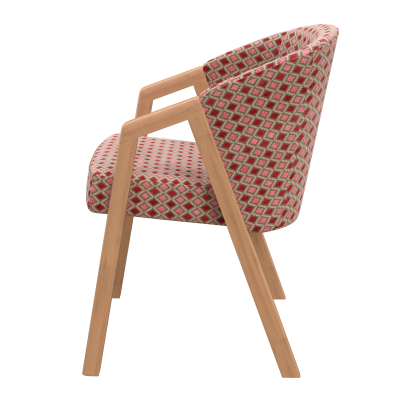 Стул-кресло Аверс, массив бука/ткань/экокожа