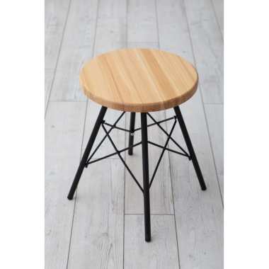 Табурет Лиственница, металл/массив лиственницы, натуральный