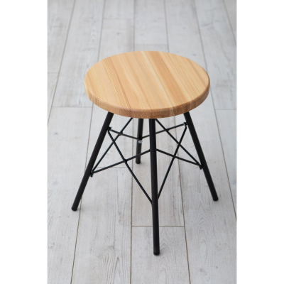 Табурет Лиственница, металл/массив лиственницы, натуральный