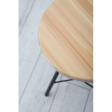 Табурет Лиственница, металл/массив лиственницы, натуральный