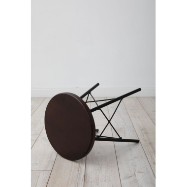 Табурет Лиственница, металл/массив лиственницы, орех