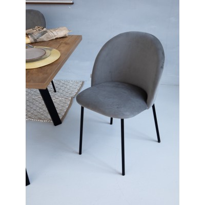 Стул мягкий Лора, металл/ткань/экококжа