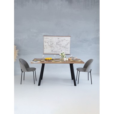 Стул мягкий Лора, металл/ткань/экококжа