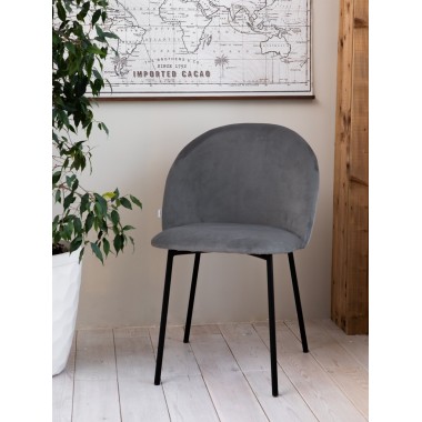 Стул мягкий Лора, металл/ткань/экококжа