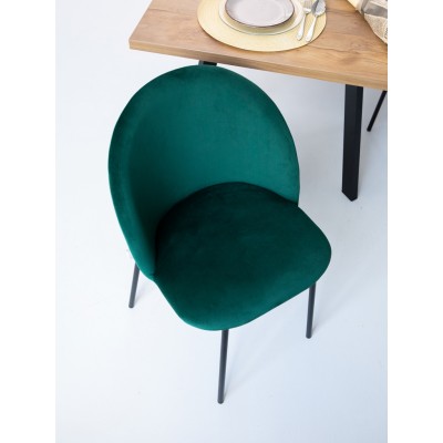 Стул мягкий Лора, металл/ткань/экококжа