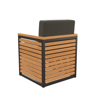 Стул-кресло Лофт 3, сталь/бук/ткань