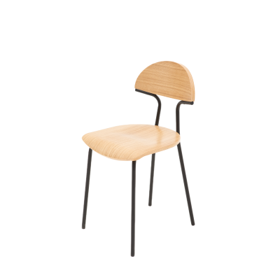 Стул кухонный Мадрид, металл/шпон дуба