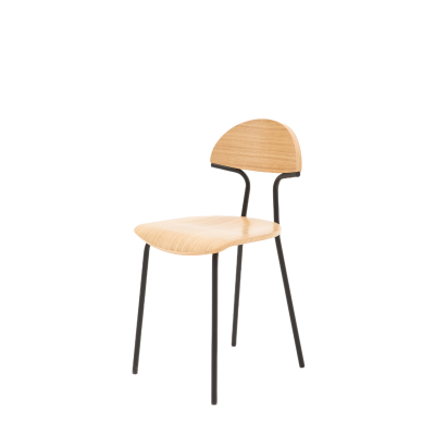 Стул кухонный Мадрид, металл/шпон дуба