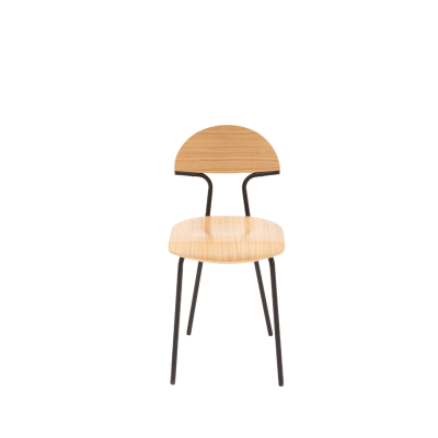 Стул кухонный Мадрид, металл/шпон дуба