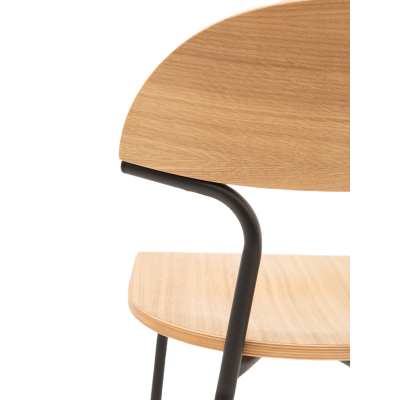 Стул кухонный Мадрид, металл/шпон дуба