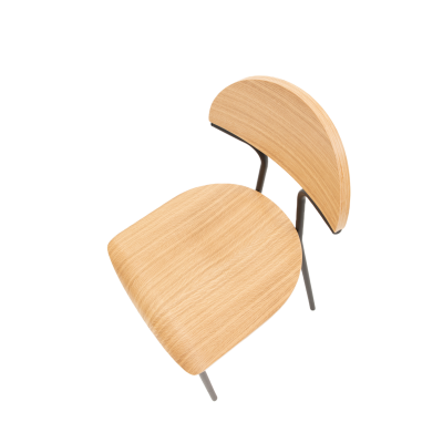 Стул кухонный Мадрид, металл/шпон дуба