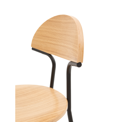 Стул кухонный Мадрид, металл/шпон дуба