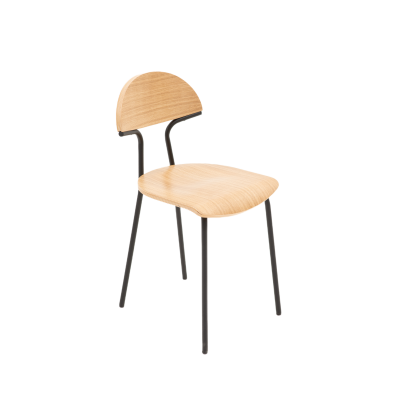 Стул кухонный Мадрид, металл/шпон дуба