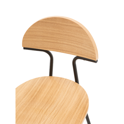 Стул кухонный Мадрид, металл/шпон дуба