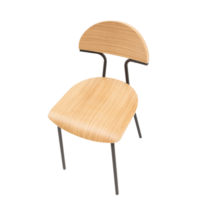 Стул кухонный Мадрид, металл/шпон дуба