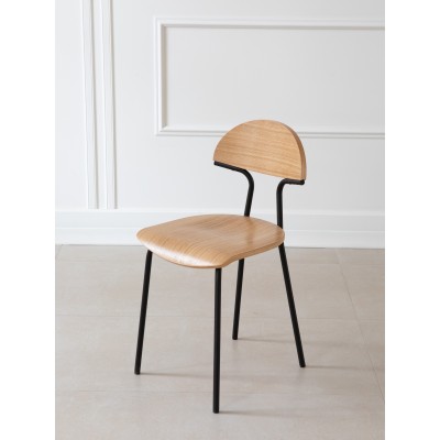 Стул кухонный Мадрид, металл/шпон дуба