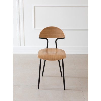 Стул кухонный Мадрид, металл/шпон дуба