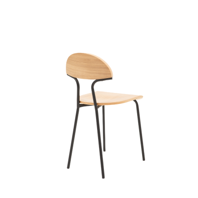 Стул кухонный Мадрид, металл/шпон дуба