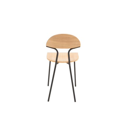 Стул кухонный Мадрид, металл/шпон дуба