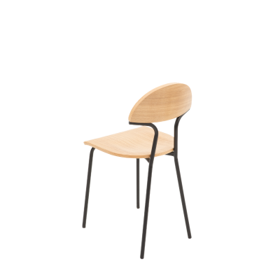 Стул кухонный Мадрид, металл/шпон дуба