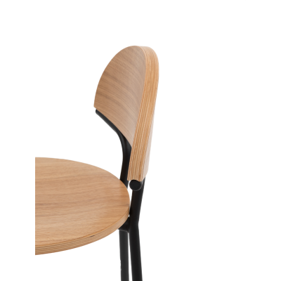 Барный стул Мадрид, металл/шпон дуба