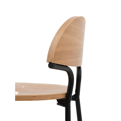 Барный стул Мадрид, металл/шпон дуба