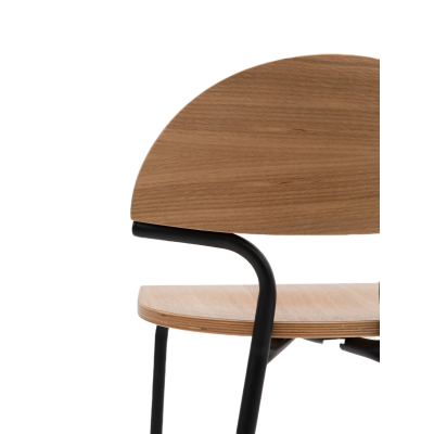 Барный стул Мадрид, металл/шпон дуба