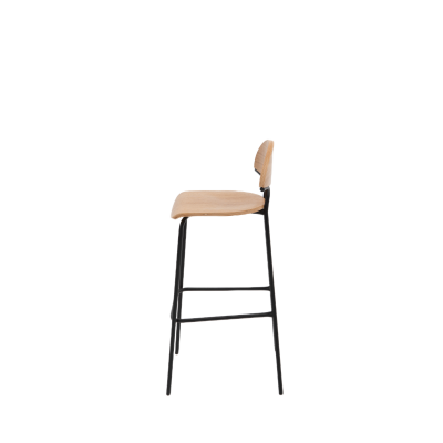 Барный стул Мадрид, металл/шпон дуба