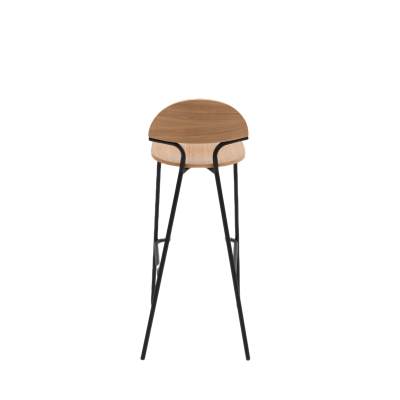 Барный стул Мадрид, металл/шпон дуба