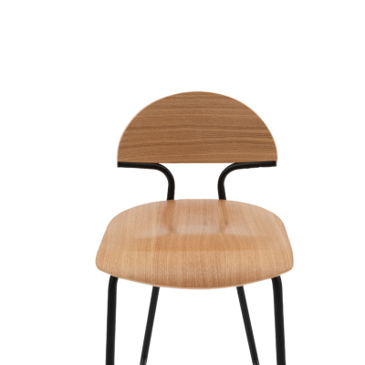 Барный стул Мадрид, металл/шпон дуба