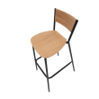 Барный стул Марсель, металл/гнутый шпон дуба