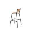 Барный стул Марсель, металл/гнутый шпон дуба