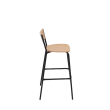 Барный стул Марсель, металл/гнутый шпон дуба