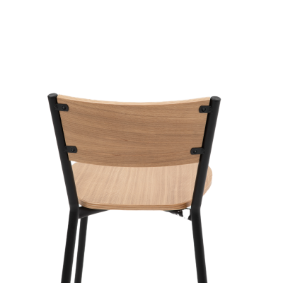 Барный стул Марсель, металл/гнутый шпон дуба