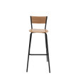 Барный стул Марсель, металл/гнутый шпон дуба
