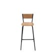 Барный стул Марсель, металл/гнутый шпон дуба