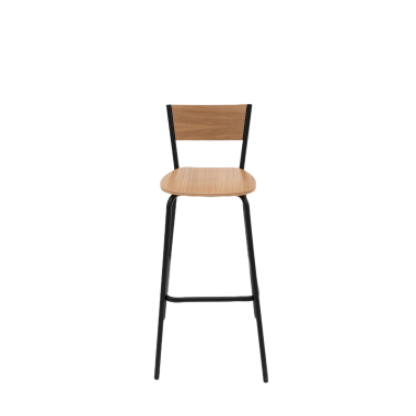 Барный стул Марсель, металл/гнутый шпон дуба